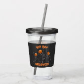 Vintages Hip Hop Raping Pumpkins Halloween Acryltrinkbecher (Rückseite)