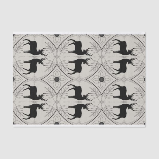 Vintages Hirsch 2 Seidenpapier (Vorderseite)