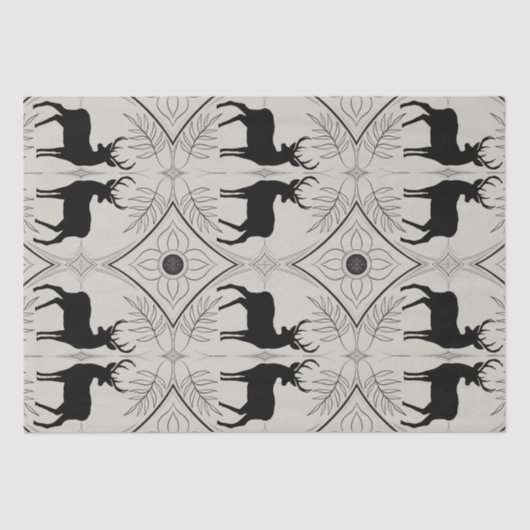 Vintages Hirsch 2 Seidenpapier (Vorderseite)