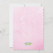 Vintages Hirsch im Gras pink Einladung (Rückseite)