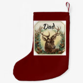 Vintages Hirsch Kleiner Weihnachtsstrumpf (Rückseite)