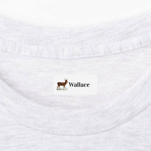 Vintages Hirsch mit Ihrem Namen Etiketten (Befestigt)