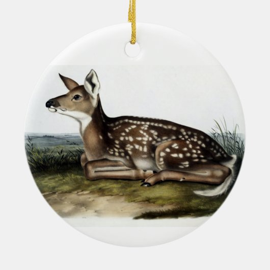 Vintages Hirsch Nr. 1 Keramikornament (Hinten)