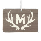 Vintages Hirschantler-Monogramm-Autoluftkühler Autolufterfrischer (Rückseite)