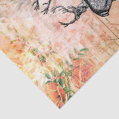 Vintages HirschblumenCollage Seidenpapier (Ausschnitt)