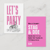 Vintages Hirschticket Visitenkarte (Vorne/Hinten)