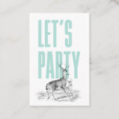 Vintages Hirschticket Visitenkarte (Vorderseite)