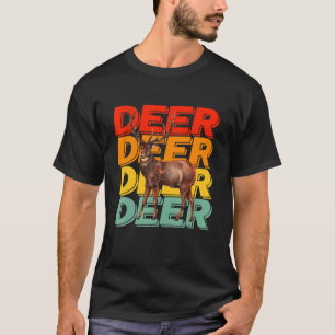 Vintages Hirschtoild für weibliche Hirsche T-Shirt