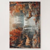 Vintages Hirschwald 20x30 Wasserfall Puzzle (Vertikal)