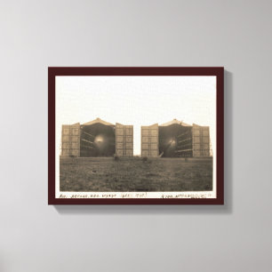 Vintages historisches Luftschiff, Cardington Leinwanddruck