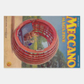 Vintages Hobby Magazine Cover Geschenkpapier Set (Vorderseite)