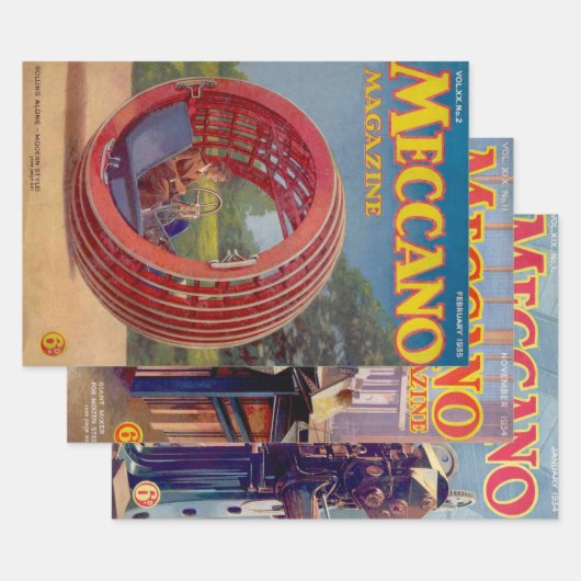 Vintages Hobby Magazine Cover Geschenkpapier Set (Set)