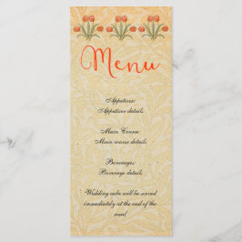 Vintages Hochzeitmenü Menükarte
