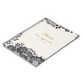 Vintages Hochzeitsgast-Gästebuch Notizblock (Linke Seite)