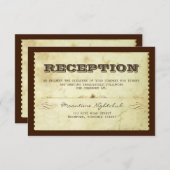 Vintages Hochzeitskonzept Begleitkarte (Vorne/Hinten)