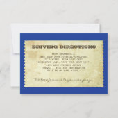 Vintages Hochzeitskonzept Einladung (Rückseite)