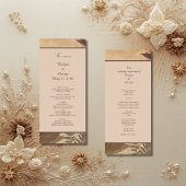 Vintages Hochzeitsmenü im boho-Stil Programm