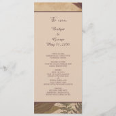 Vintages Hochzeitsmenü im boho-Stil Programm (Vorderseite)