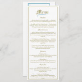 Vintages Hochzeitsmenü Menükarte (Vorne/Hinten)