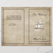 Vintages Hochzeitsprogramm (Vorderseite)