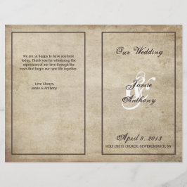 Vintages Hochzeitsprogramm