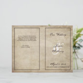 Vintages Hochzeitsprogramm (Stehend Vorderseite)