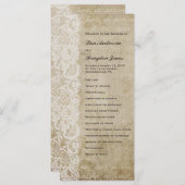 Vintages Hochzeitsprogramm der Spitzenklasse Programm (Vorne/Hinten)