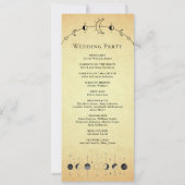 Vintages Hochzeitsprogramm für den Schwarzen Mond (Rückseite)