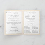 Vintages Hochzeitsprogramm für die White Lace Kath Programm (Innenseite)