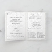 Vintages Hochzeitsprogramm für die White Lace Kath Programm (Innenseite)