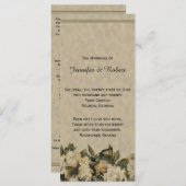 Vintages Hochzeitsprogramm für Gröden Programm (Vorne/Hinten)