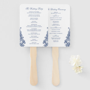 Vintages Hochzeitsprogramm für Hochzeitsgäste in B Fächer