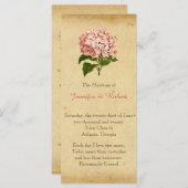 Vintages Hochzeitsprogramm für Hydrangea Programm (Vorne/Hinten)