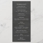 Vintages Hochzeitsprogramm für Hydrangeas mit Chal Programm (Rückseite)