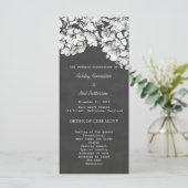 Vintages Hochzeitsprogramm für Hydrangeas mit Chal Programm (Stehend Vorderseite)