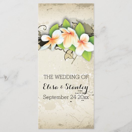 Vintages Hochzeitsprogramm für Klempner und Efeu Programm (Vorderseite)