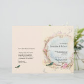 Vintages Hochzeitsprogramm für Rosa und Robin (Stehend Vorderseite)
