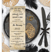 Vintages Hochzeitsprogramm für rustikales Schwarze