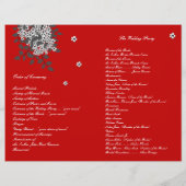 Vintages Hochzeitsprogramm für Vogelkirsche (Rückseite)