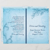 Vintages Hochzeitsprogramm für Wasserscrollen (Vorne/Hinten)