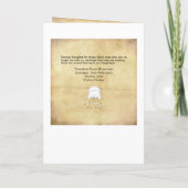 Vintages Hochzeitsprogramm für Zeitungen Programm (Rückseite)