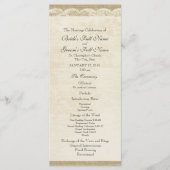 Vintages Hochzeitsprogramm Programm (Vorderseite)