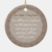 Vintages Hochzeitstil Keramikornament (Hinten)