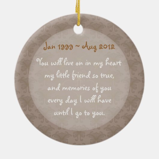 Vintages Hochzeitstil Keramikornament (Hinten)