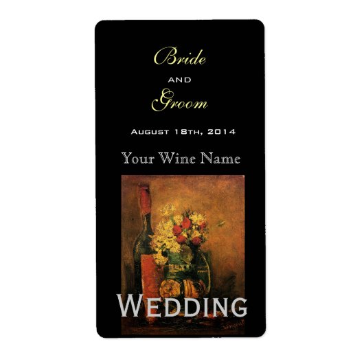 Vintages Hochzeitsweinlabel (Vorne)