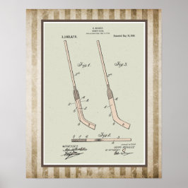 Vintages Hockey-Stick-Patent Poster