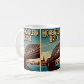 Vintages Hohenzollern Bridge Köln - Deutschland-Ge Kaffeetasse (Vorderseite Links)