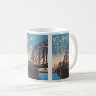 Vintages Hohenzollern Bridge Köln - Deutschland-Ge Kaffeetasse