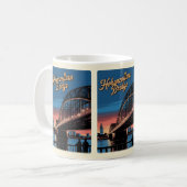 Vintages Hohenzollern Bridge Köln - Deutschland-Ge Kaffeetasse (Vorderseite Links)