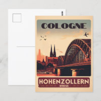 Vintages Hohenzollern Bridge Köln - Deutschland-Ge